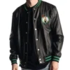 Boston Celtics Metallic Full-Snap Black Jacket