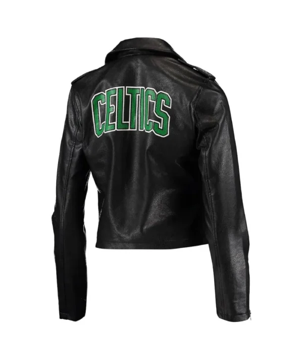 Boston Celtics Motorcycle Full-Zip Black Jacket
