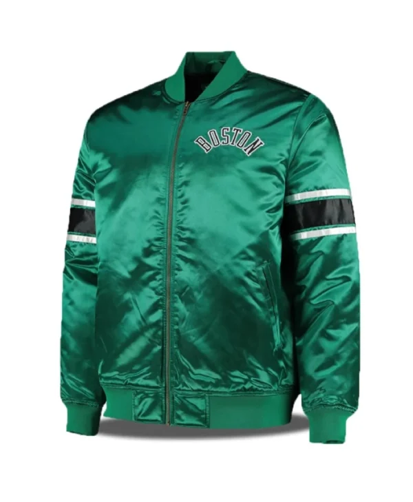 NBA Boston Celtics Full-Zip Satin Green Jacket