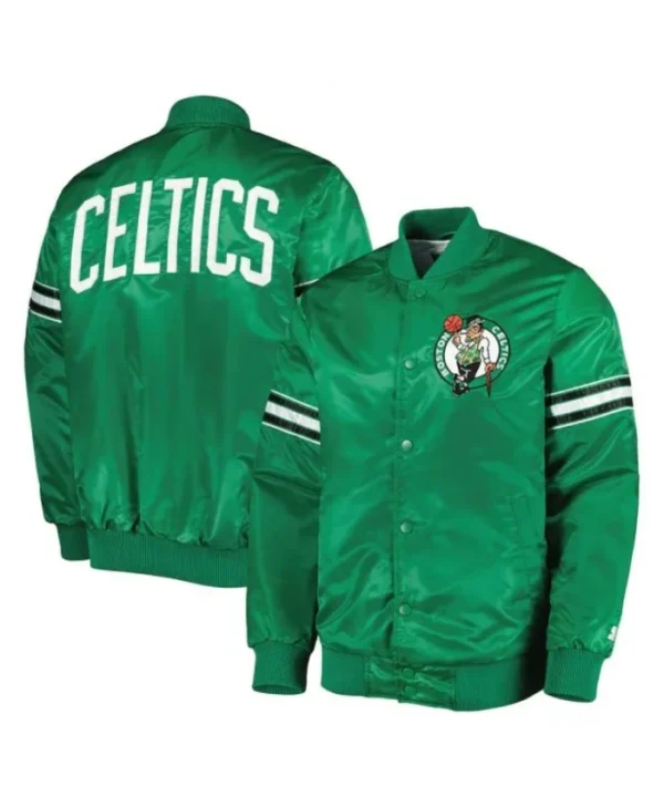 Pick & Roll Boston Celtics Kelly Green Satin Jacket