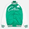 Prime Time Boston Celtics Kelly Green and White Full-Snap ]Jacket