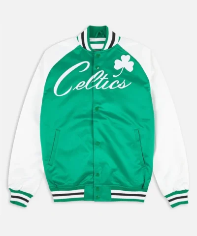 Prime Time Boston Celtics Kelly Green and White Full-Snap ]Jacket