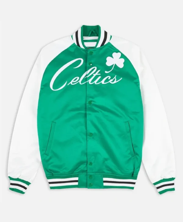 Prime Time Boston Celtics Kelly Green and White Full-Snap ]Jacket