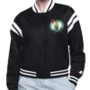 Boston Celtics Varsity Full-Snap Satin Jacket