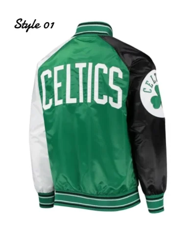 Boston Celtics Reliever Kelly GreenBlack Satin Jacket