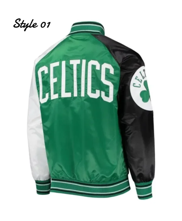 Boston Celtics Reliever Kelly GreenBlack Satin Jacket