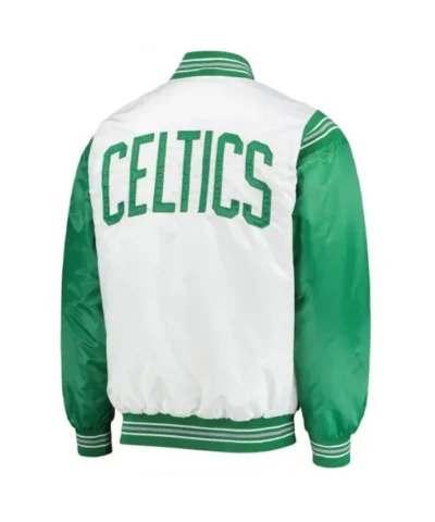 Boston Celtics Renegade WhiteKelly Green Satin Jacket