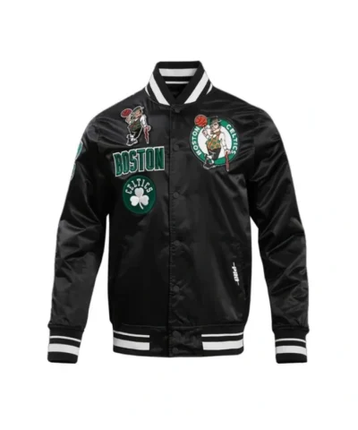 Boston Celtics Retro Classic Rib Satin Jacket