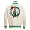 Boston Celtics Retro Classic Rib Full-Snap Satin Jacket