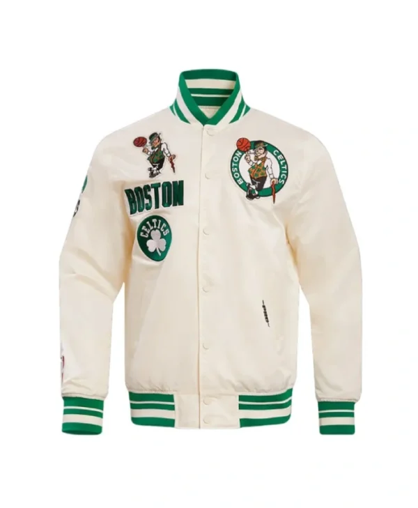 Buy Boston Celtics Retro Classic Rib Full-Snap Satin Jacket