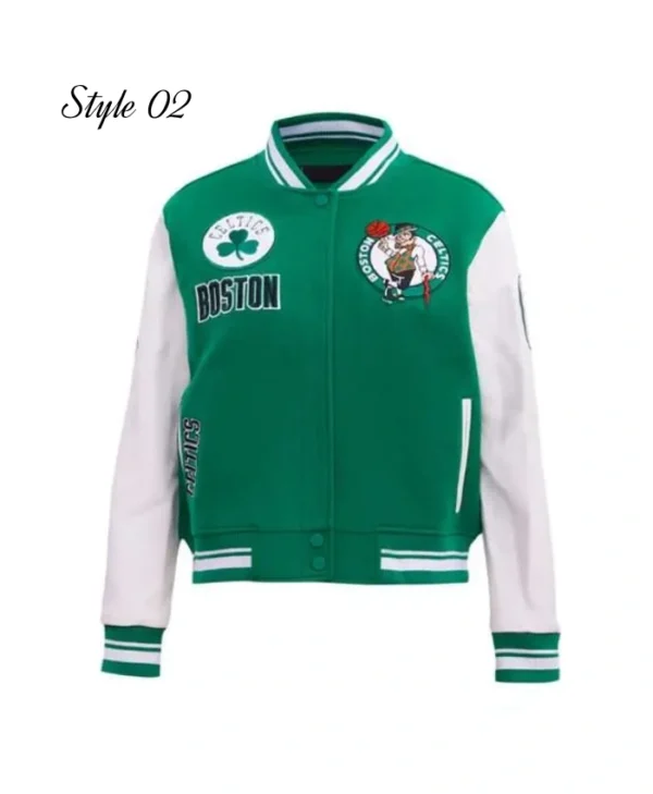 Retro Classic Rib Boston Celtics Varsity Jacket