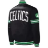 Boston Celtics Slider Varsity Black Satin Jacket