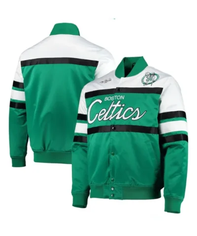 Boston Celtics Special Script Full-Snap Kelly Green Satin Jacket
