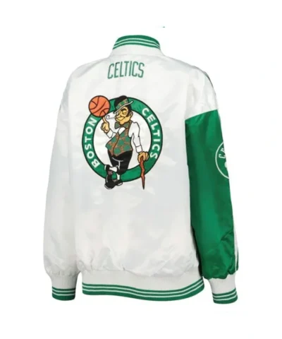 Boston Celtics Split Colorblock Satin Jacket