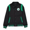 Boston Celtics Sport Night Varsity Wool Black Jacket