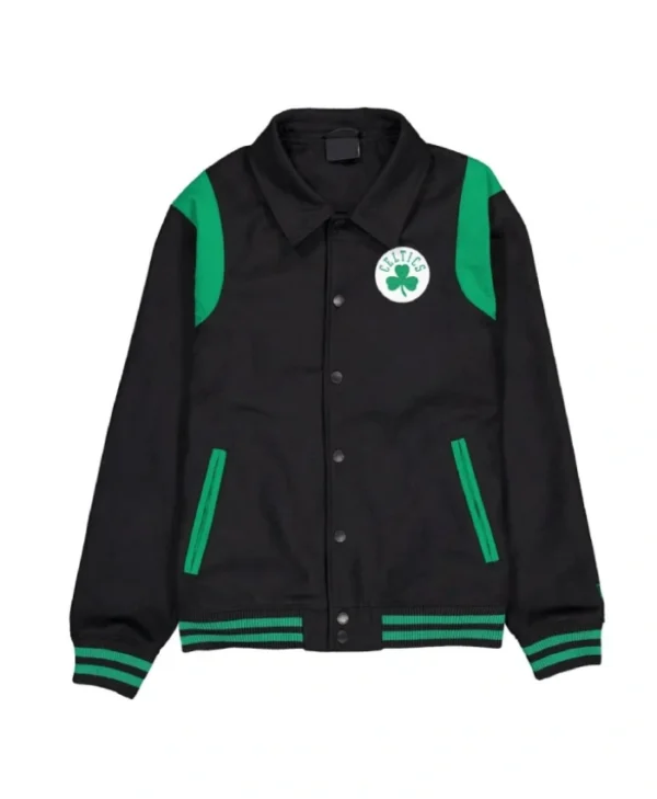 Boston Celtics Sport Night Varsity Wool Black Jacket
