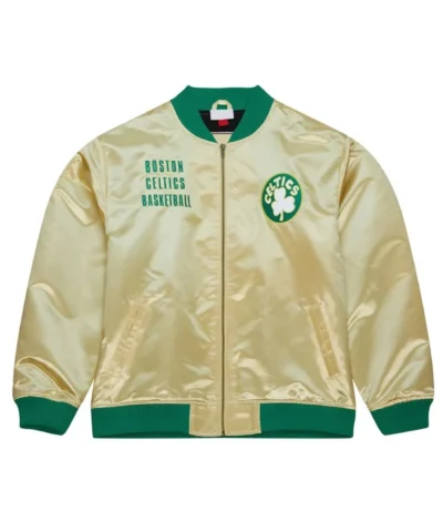 Team OG 2.0 Boston Celtics Lightweight Full-Zip Satin Gold Jacket