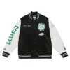 Team Origins Boston Celtics Full-Snap Satin BlackWhite Jacket