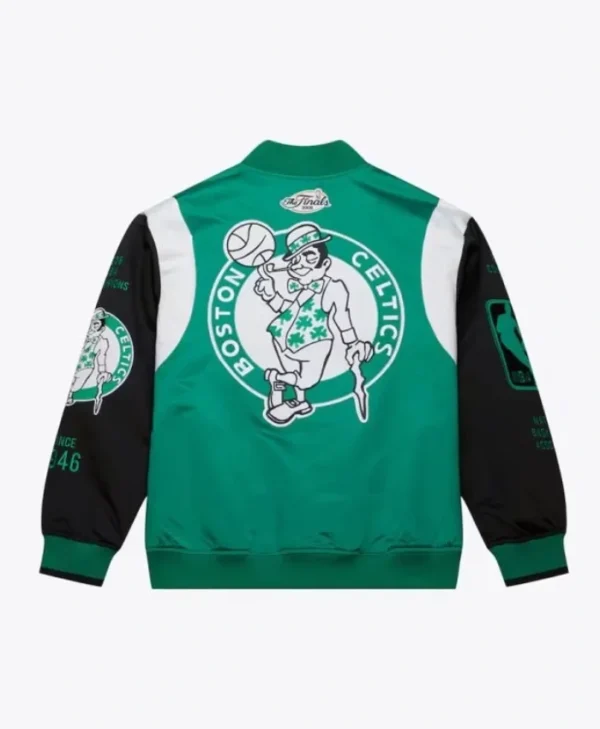 Boston Celtics Team Origins Green Satin Jacket