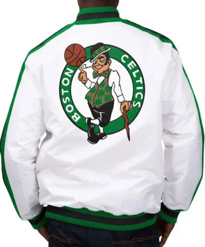Boston Celtics The D-Line White Satin Jacket