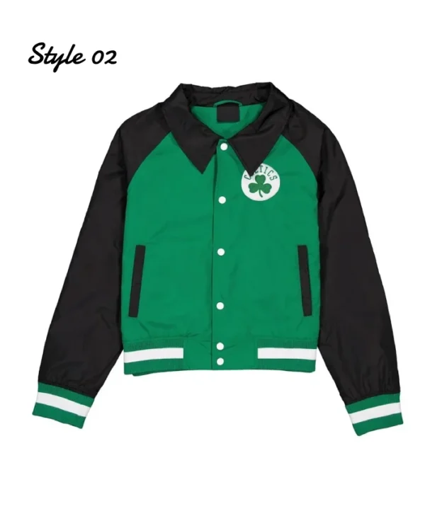 Boston CeBoston Celtics Green and Black Throwback Jacketltics Green and Black Jacket