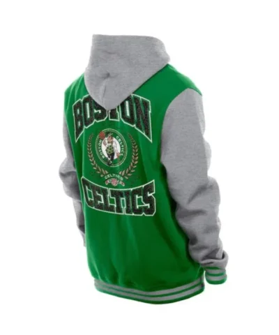 Throwback Prep Boston Celtics Kelly Green Hoodie Jacket