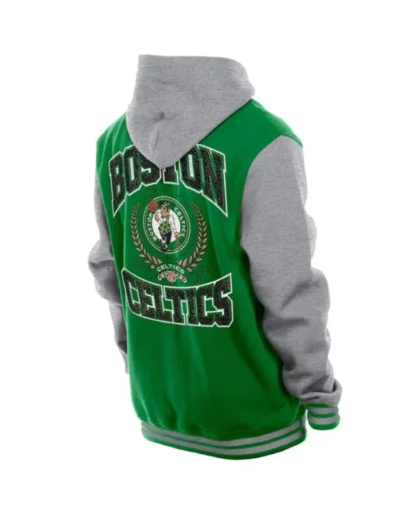 Throwback Prep Boston Celtics Kelly Green Hoodie Jacket