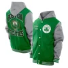 Boston Celtics Throwback Prep Full-Snap Fleece Kelly Green Hoodie Jacket