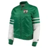 Shop Tie Breaker Boston Celtics Green and White Full-Zip Satin Jacket