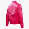 Boston Celtics Triple Full-Snap Satin Pink Jacket