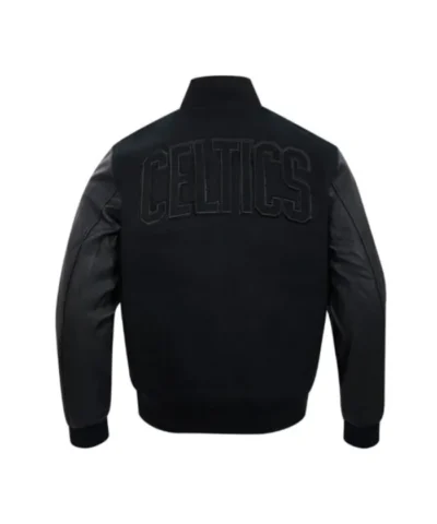 Boston Celtics Triple Varsity Black Jacket