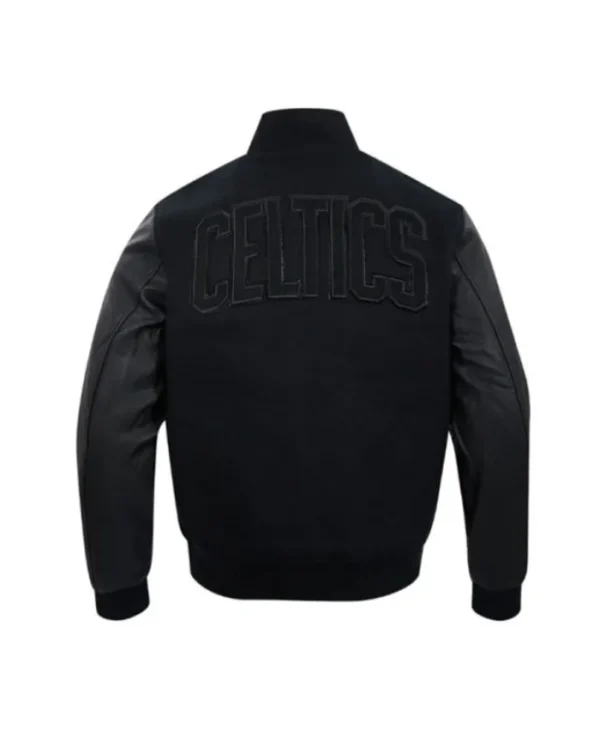 Boston Celtics Triple Varsity Black Jacket