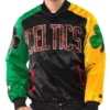 Boston Celtics Ty Mopkins Full-Snap Varsity Satin Jacket