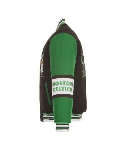 Boston Celtics Varsity Full-Zip Wool Black and Green Jacket