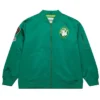 Vintage Logo Boston Celtics Full-Zip Green Satin Bomber Jacket