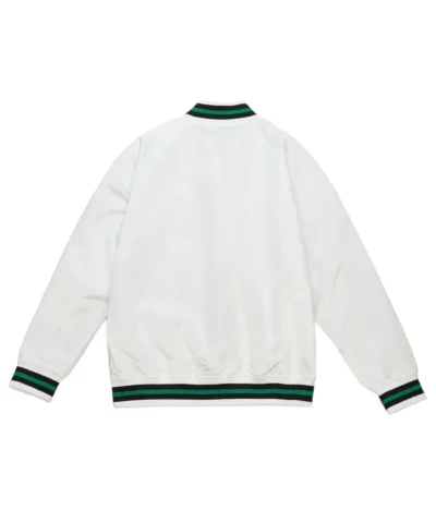 Boston Celtics Lightweight White Satin Jacket