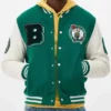 Boston Celtics Green & Off White Varsity Jacket