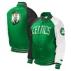 Boston Celtics Youth Kelly Green Full-Snap Varsity Satin Jacket
