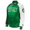 Boston Celtics Youth Kelly Green Full-Snap Varsity Jacket