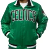 Shop Boston Celtics Full-Zip Green Satin Varsity Jacket