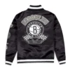 Brooklyn Nets Rally Drive 2024 Black Satin Jacket