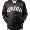 Brooklyn Nets Full-Snap Varsity Satin Jacket