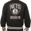 Brooklyn Nets Black Varsity Wool Jacket