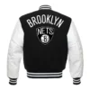 Brooklyn Nets Black and White Varsity Jacket