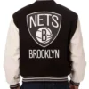 Brooklyn Nets BlackWhite Varsity Jacket