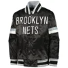 Brooklyn Nets Home Game Varsity Full-Snap Satin Jacket