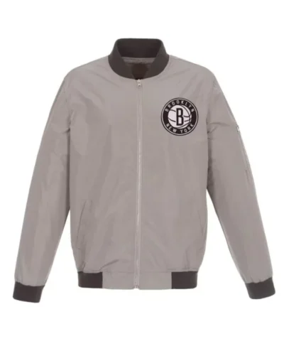 Brooklyn Nets Lightweight Nylon Bomber Jacket