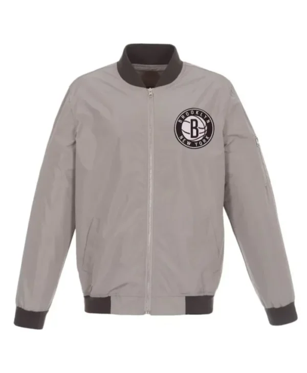 Brooklyn Nets Lightweight Nylon Bomber Jacket