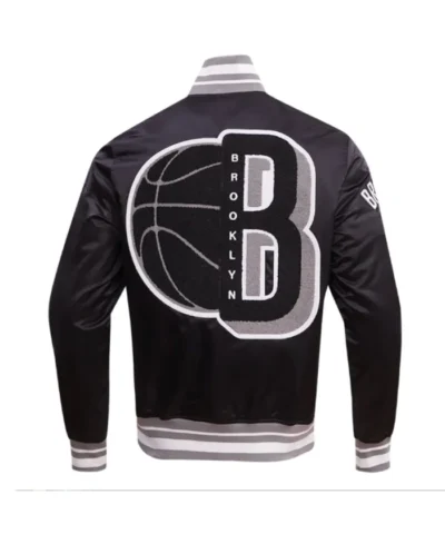 Brooklyn Nets Mashup Classic Rib Satin Jacket
