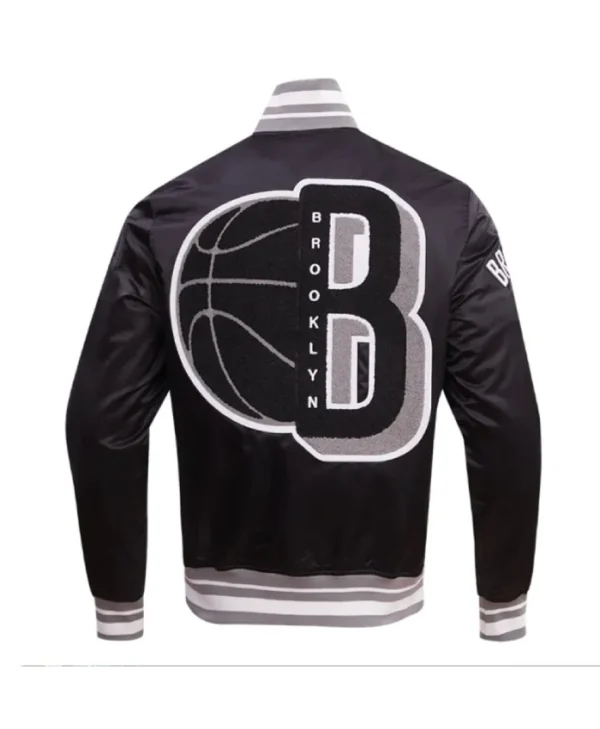 Brooklyn Nets Mashup Classic Rib Satin Jacket
